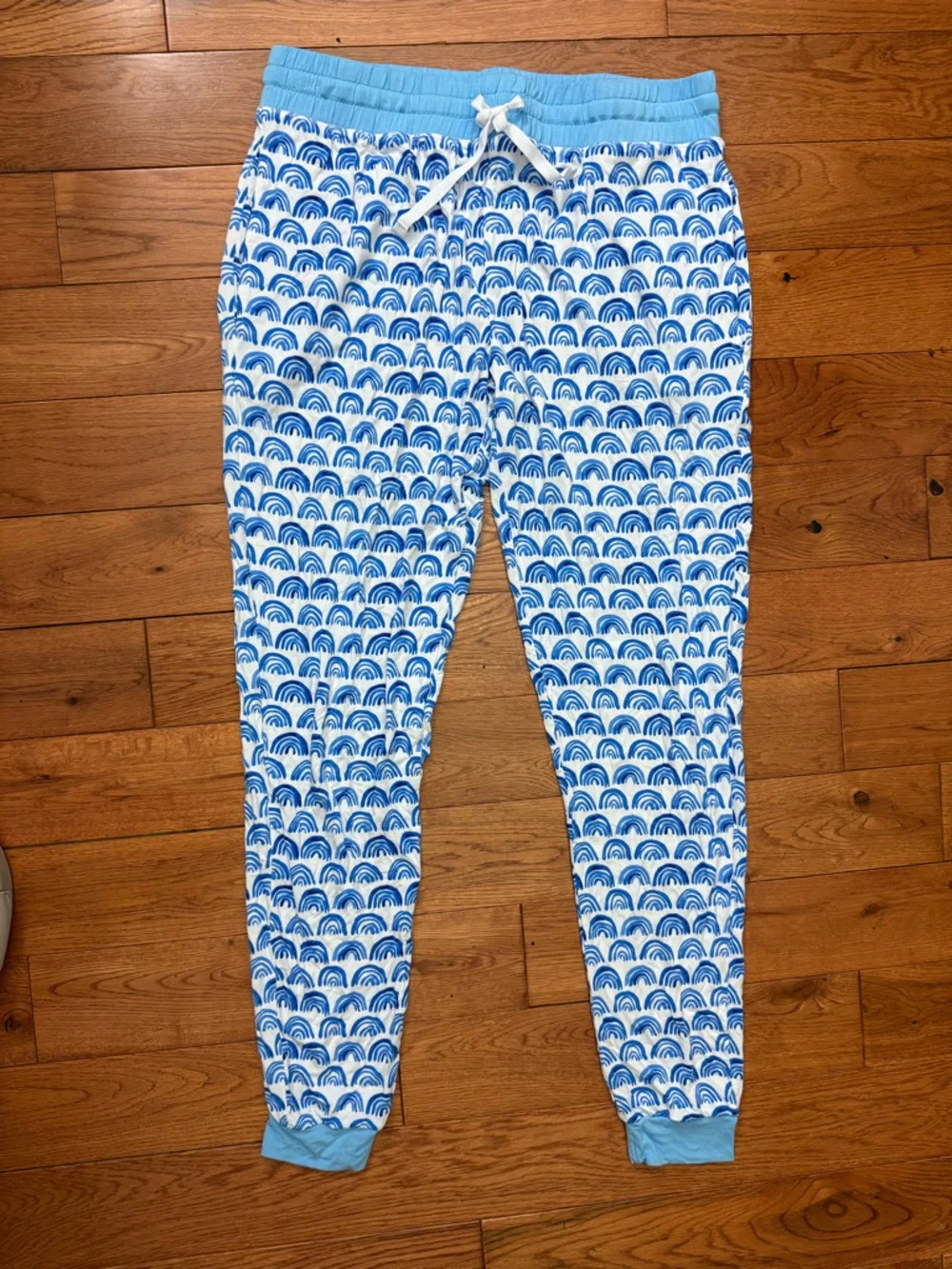 Little Sleepies Women’s Blue Rainbow Pajama Set NWOT - Picture 3 of 4